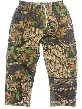 Vintage 90’s JERZEES Outdoors Trebark Bigwoods Camo Cargo Jogger Sweatpants 3XL